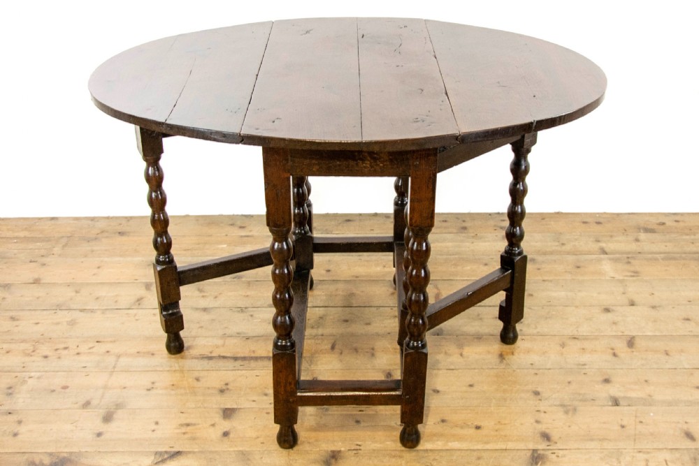 18th Century Antique Oak Gate Leg Table View VI