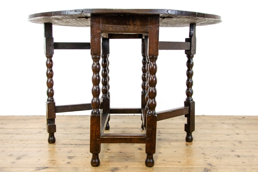18th Century Antique Oak Gate Leg Table View VII