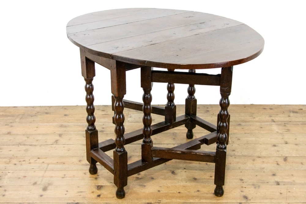 18th Century Antique Oak Gate Leg Table View VIII