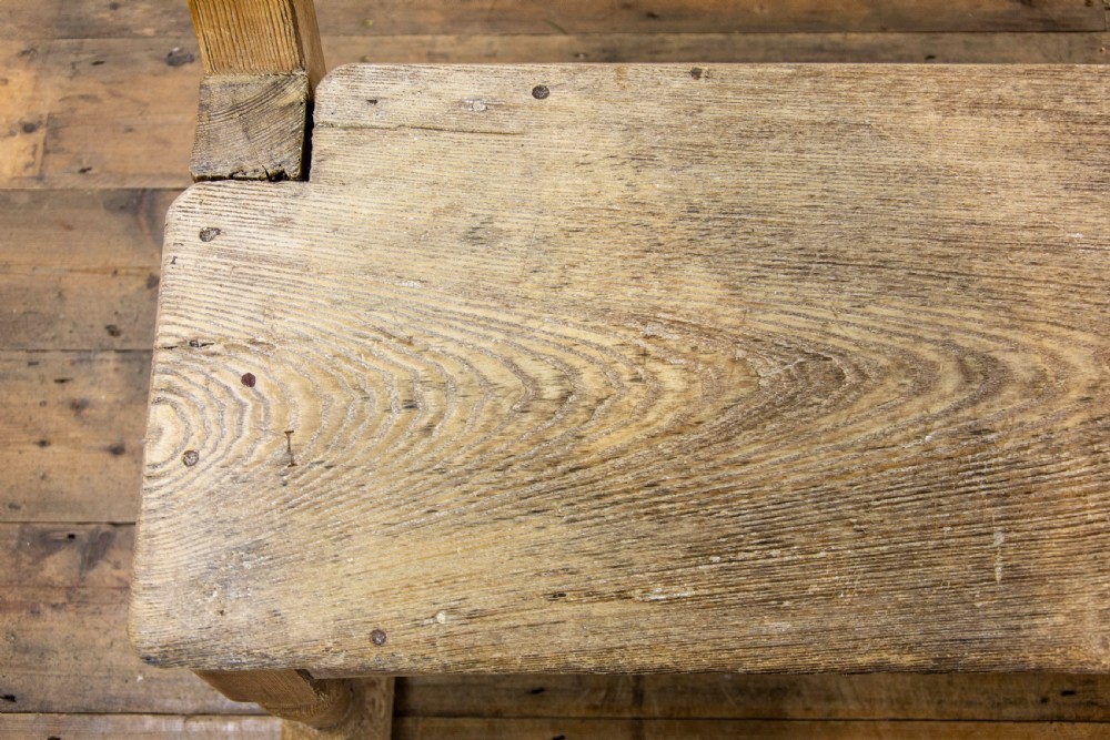 Rustic Pine Bench View IX