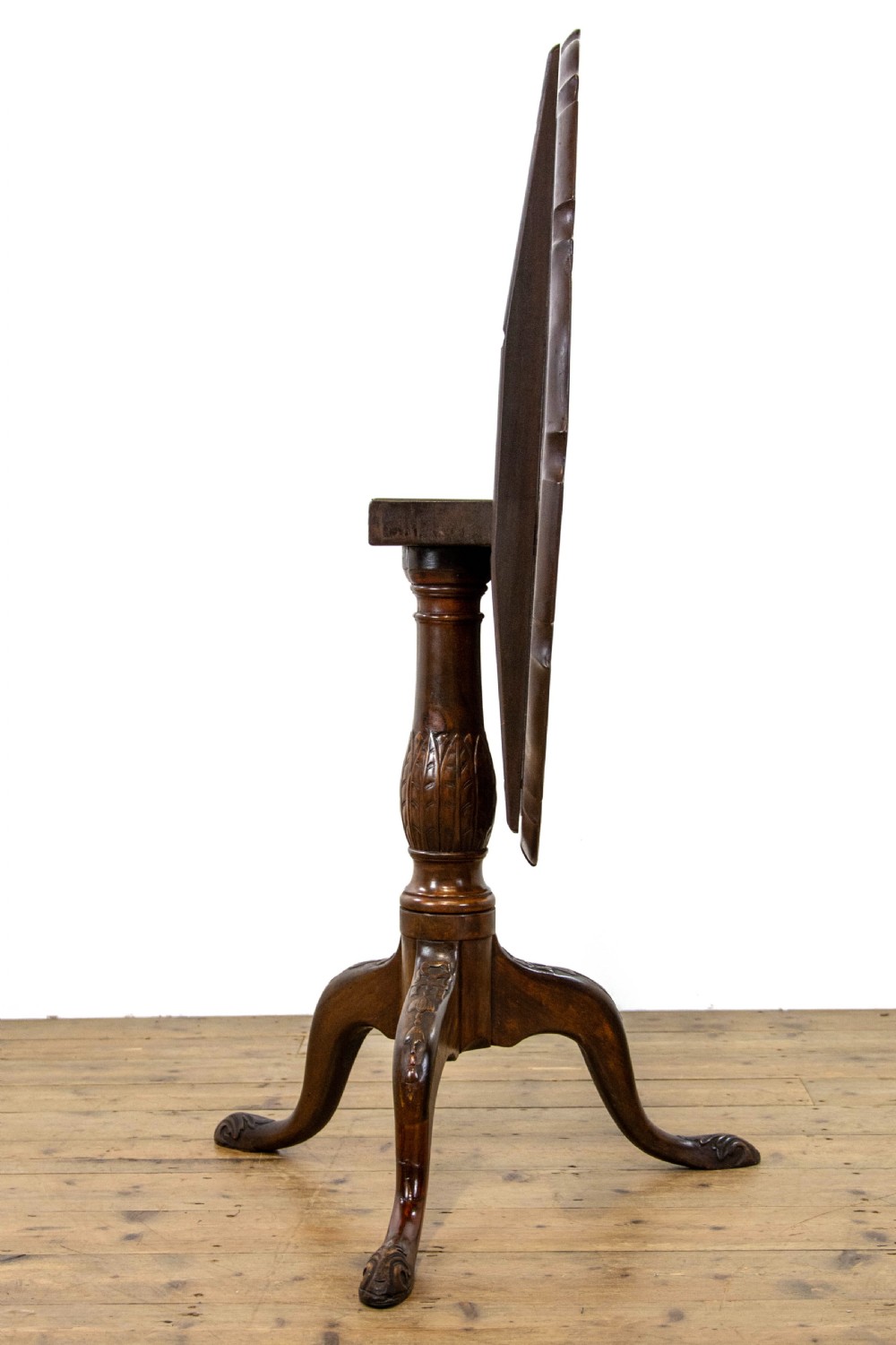 Antique Mahogany Pie Crust Table View VI