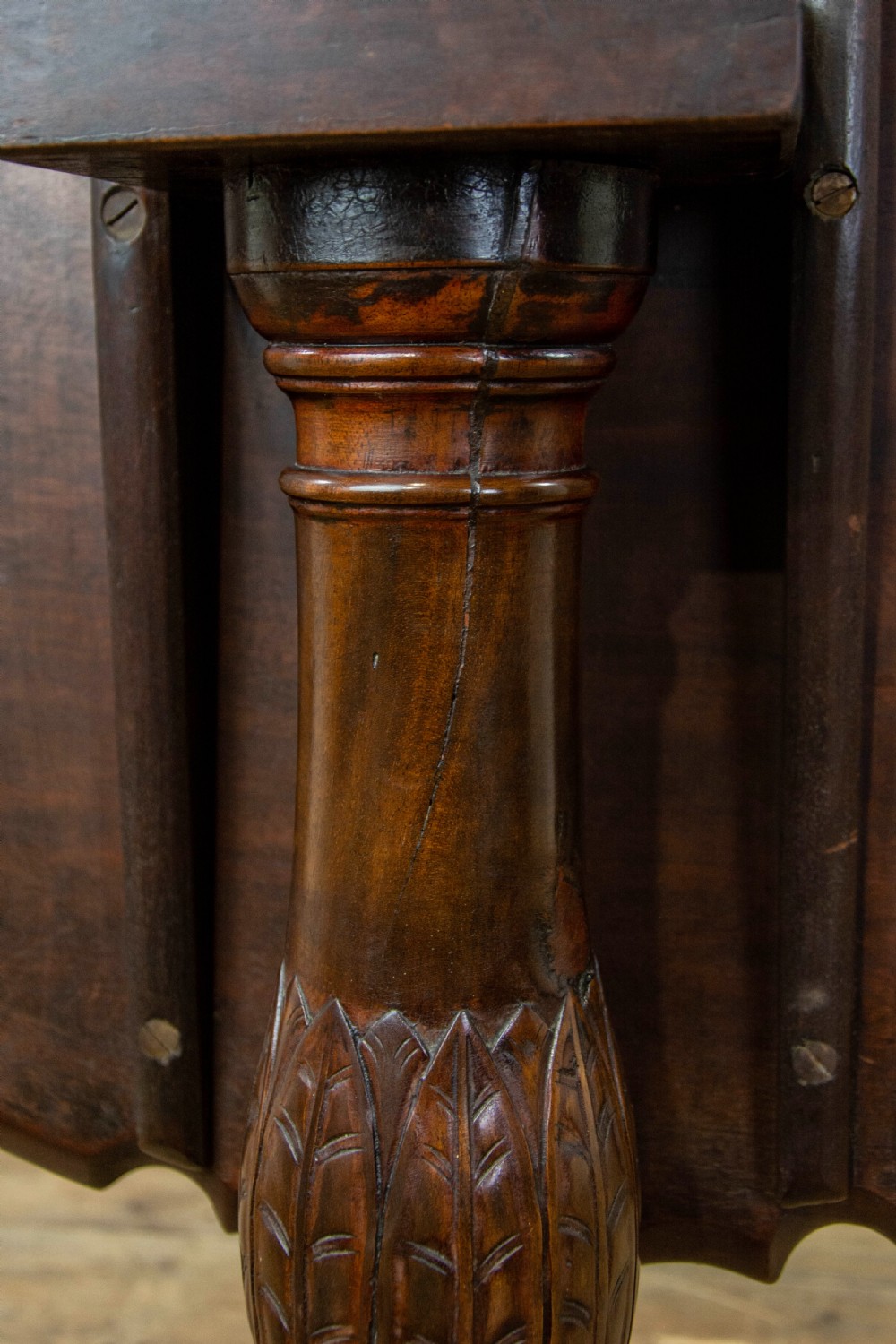 Antique Mahogany Pie Crust Table View VII