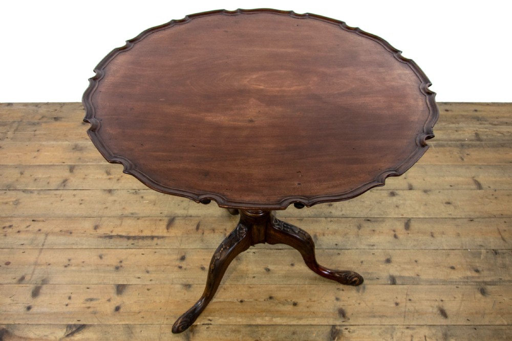 Antique Mahogany Pie Crust Table View X