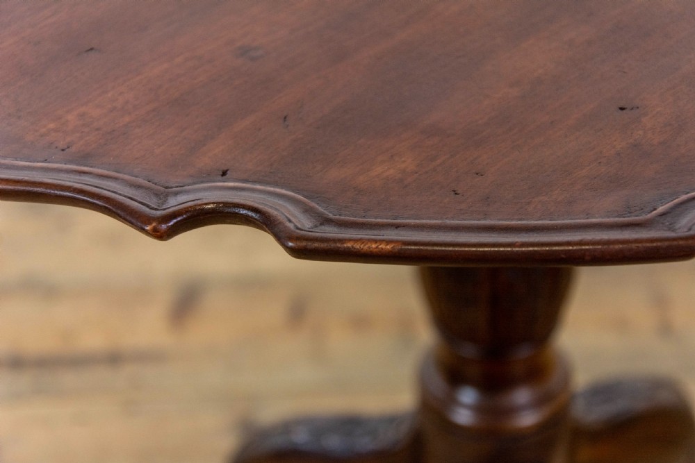 Antique Mahogany Pie Crust Table View XI