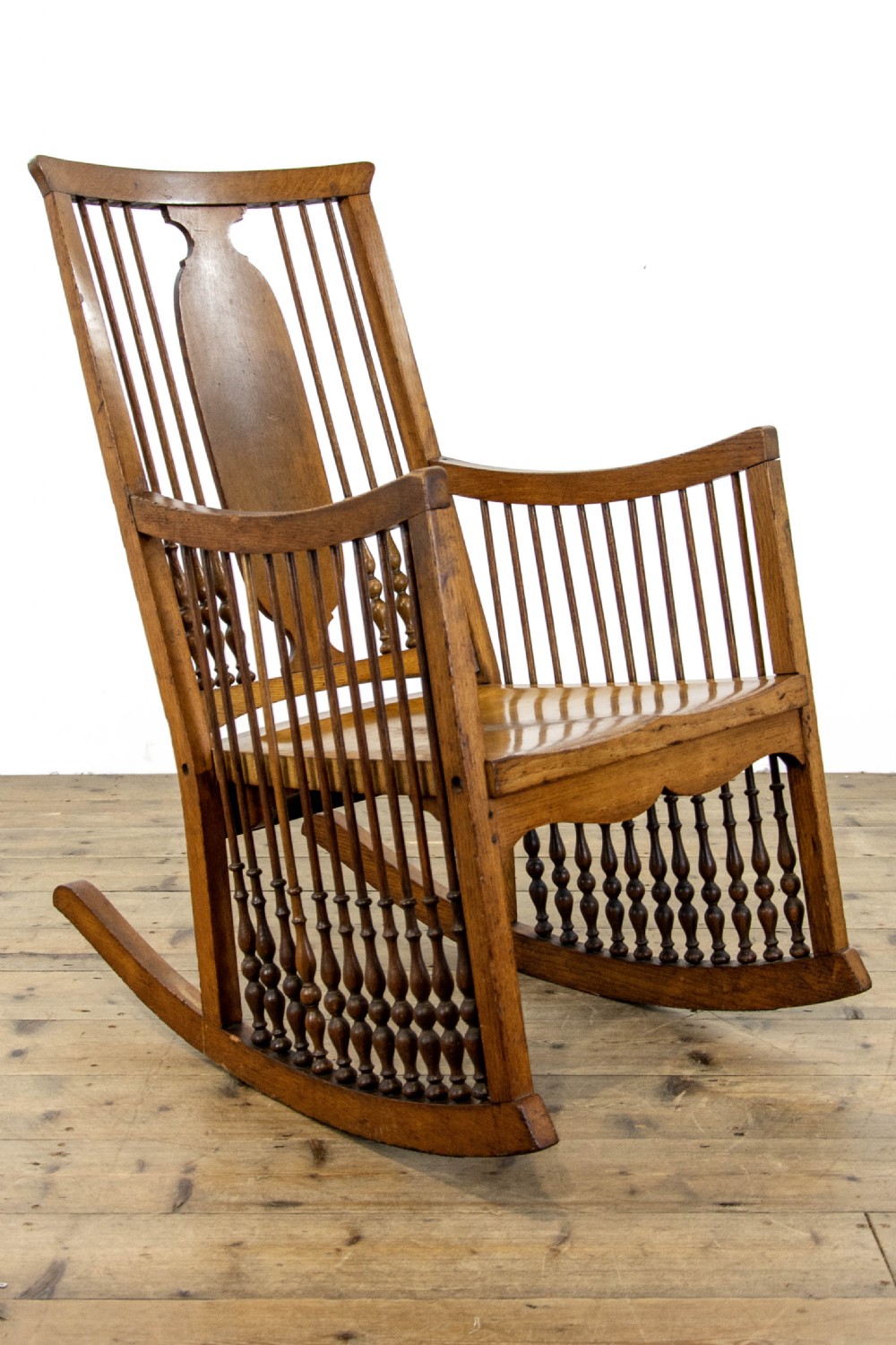 Antique Oak Arts & Crafts Rocking Chair View IV