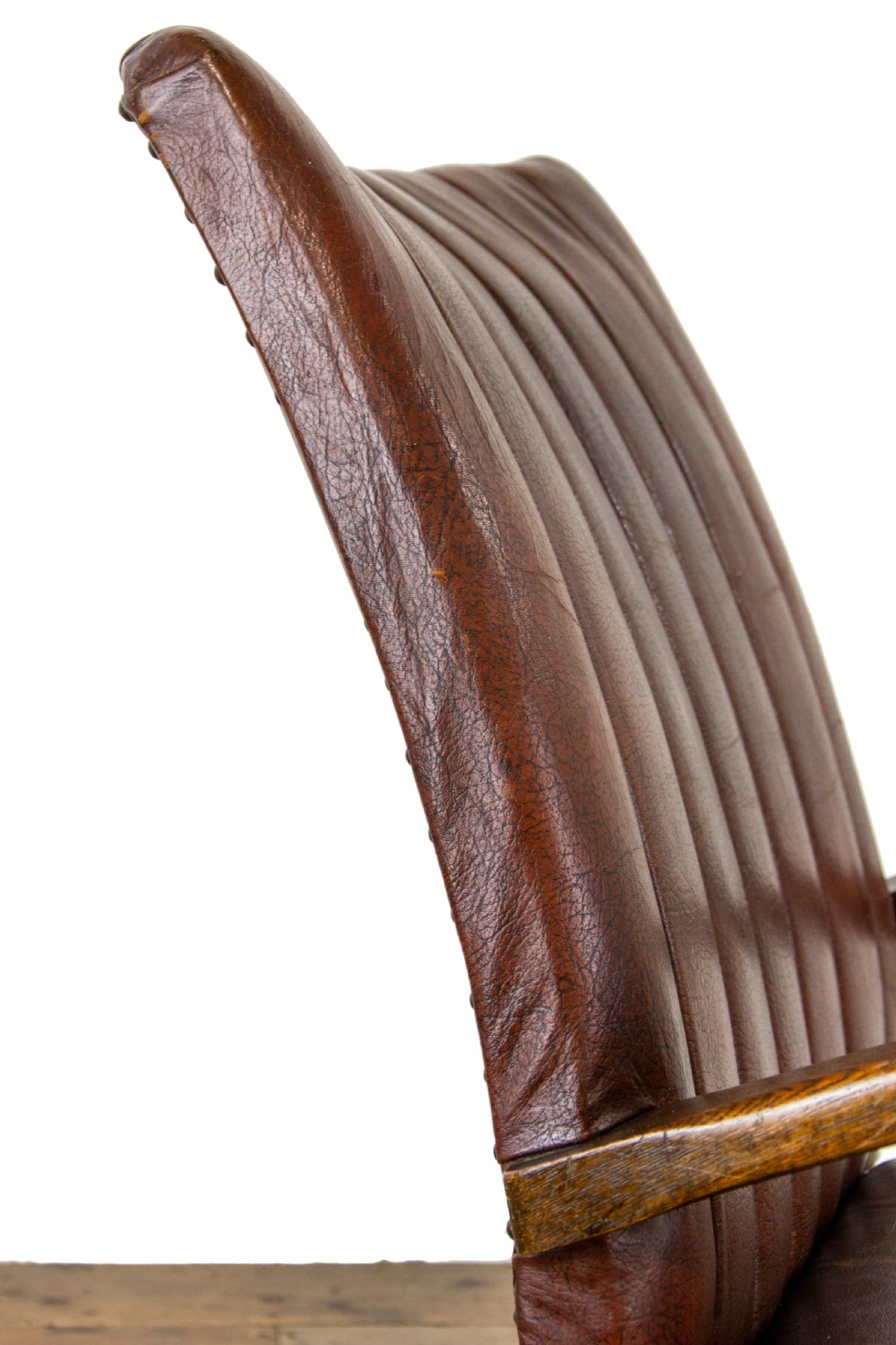 Oak and Leather Art Deco Armchair View X