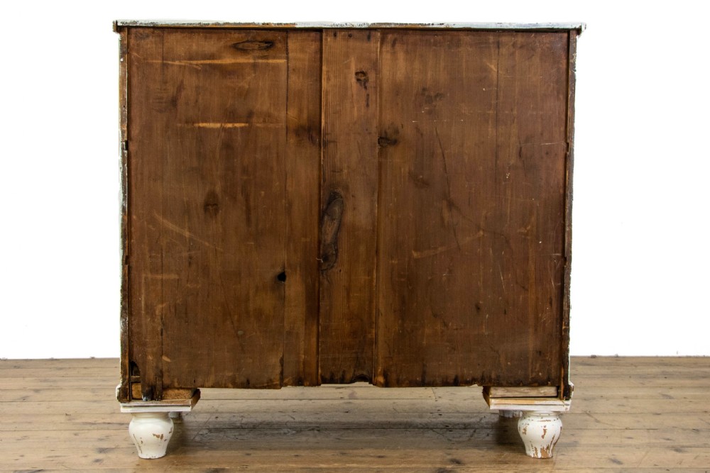 Distressed White Painted Antique Pine Chest of Drawers View VIII