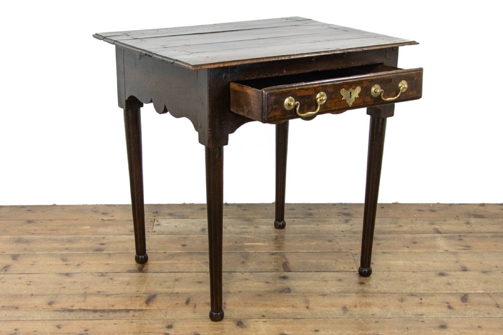 Antique Georgian Oak Side Table View III