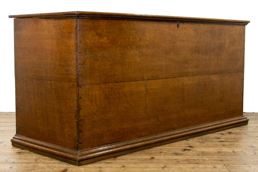 Large Antique Oak Blanket Box or Chest  View II
