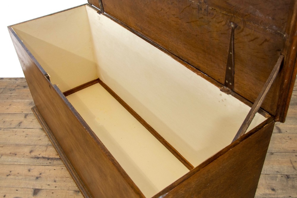 Large Antique Oak Blanket Box or Chest  View IX