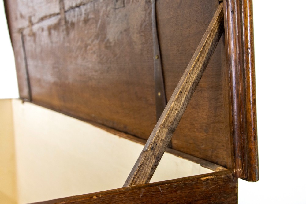 Large Antique Oak Blanket Box or Chest  View X
