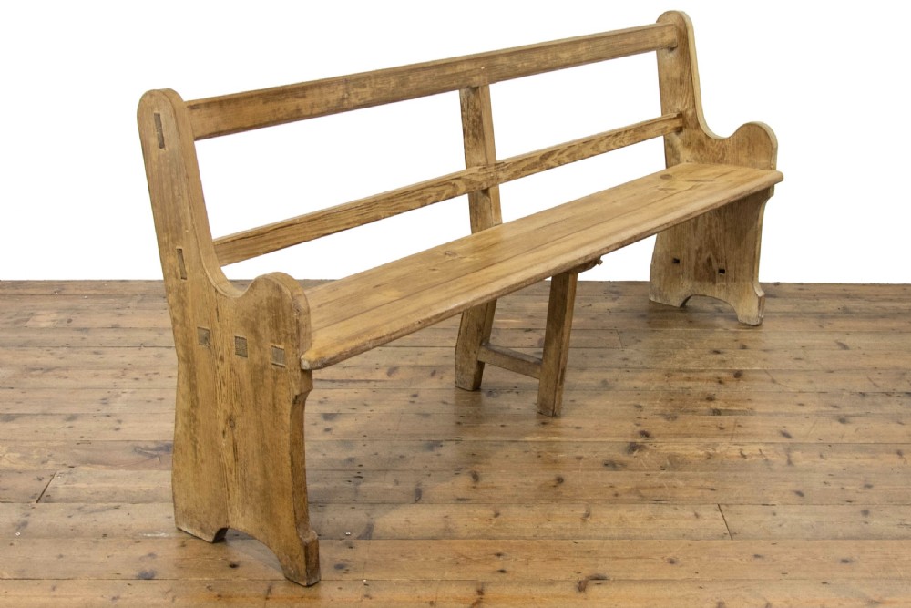 Rustic Antique Pine Bench View II