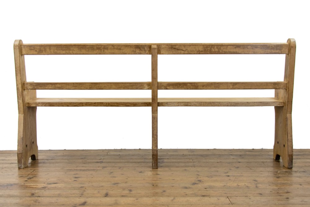 Rustic Antique Pine Bench View V