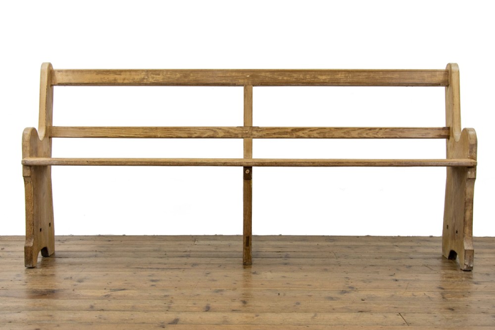 Rustic Antique Pine Bench View VIII