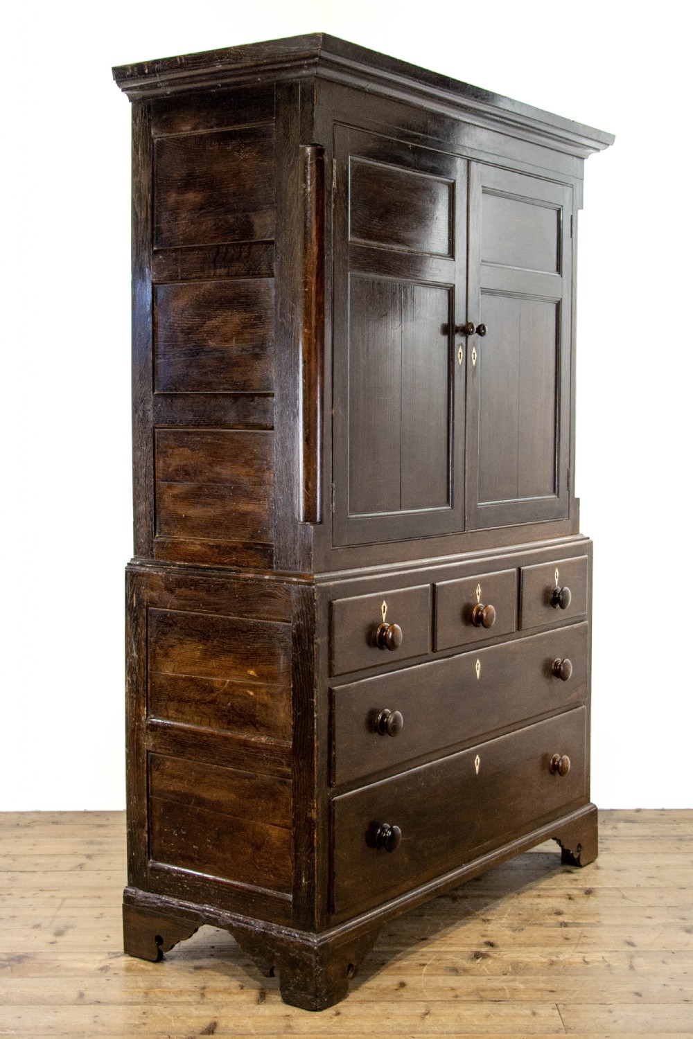 Antique Welsh Oak Press Cupboard 1878 View VII