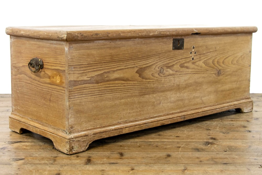 Antique Pine Trunk or Blanket Box View II