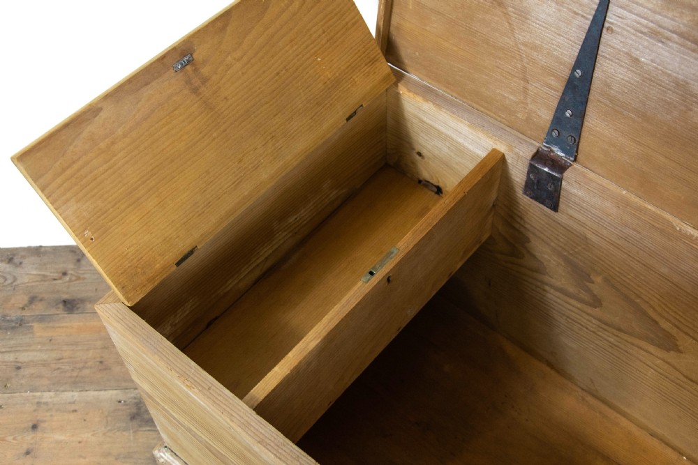 Antique Pine Trunk or Blanket Box View VIII