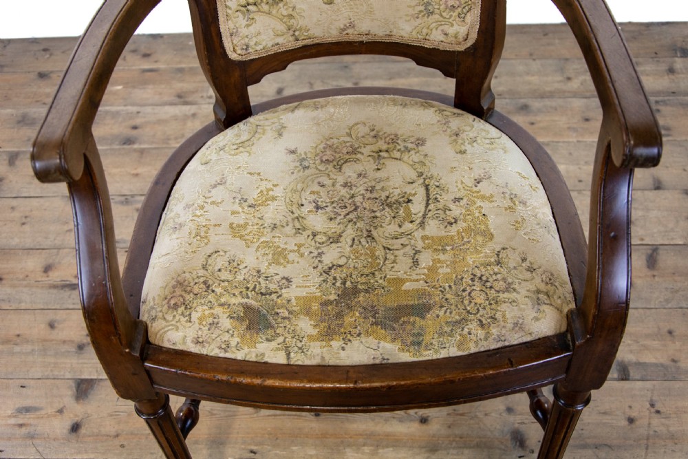 Antique French Walnut Armchair with Tapestry View IV