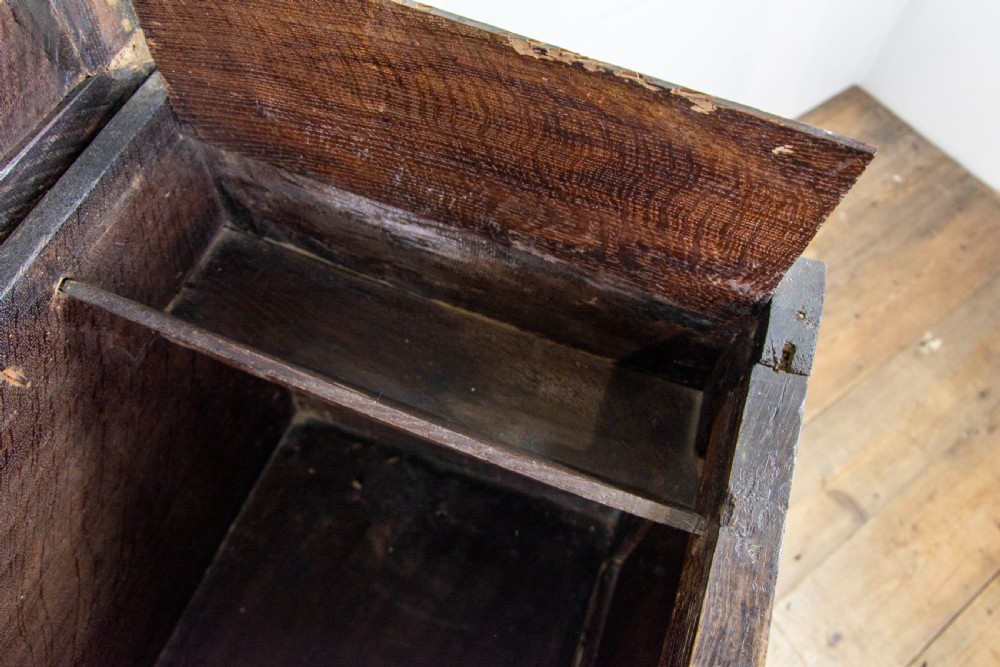 Antique Oak Carved Coffer View VII