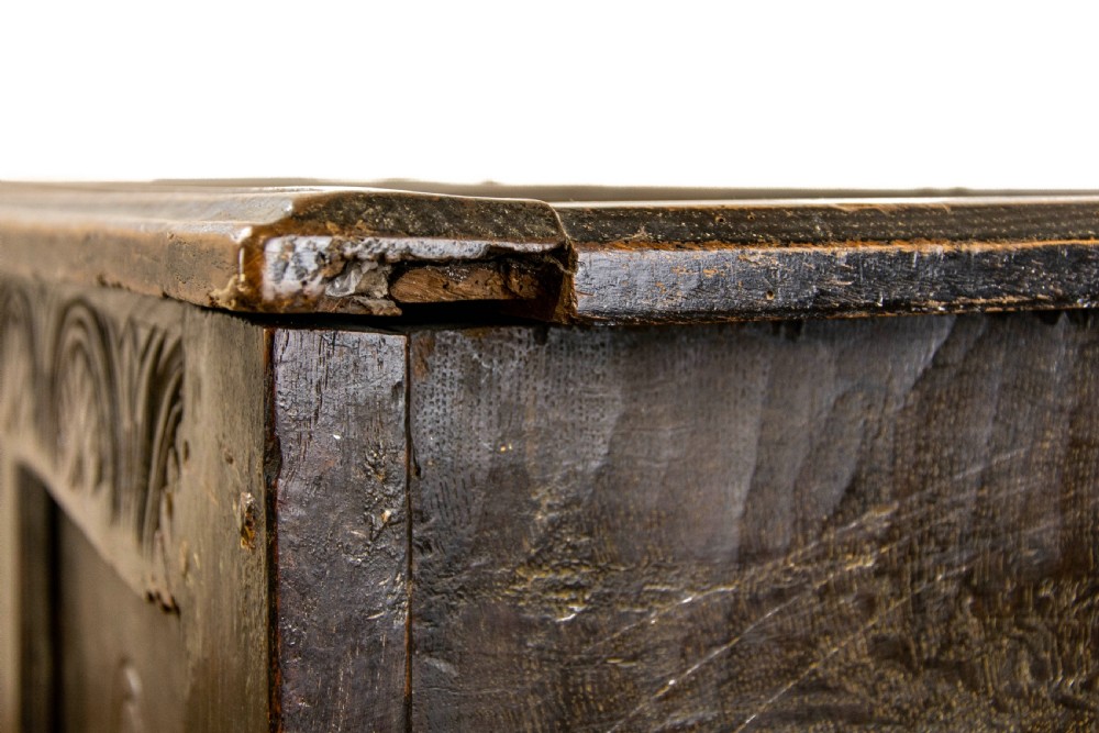Antique Oak Carved Coffer View XIII