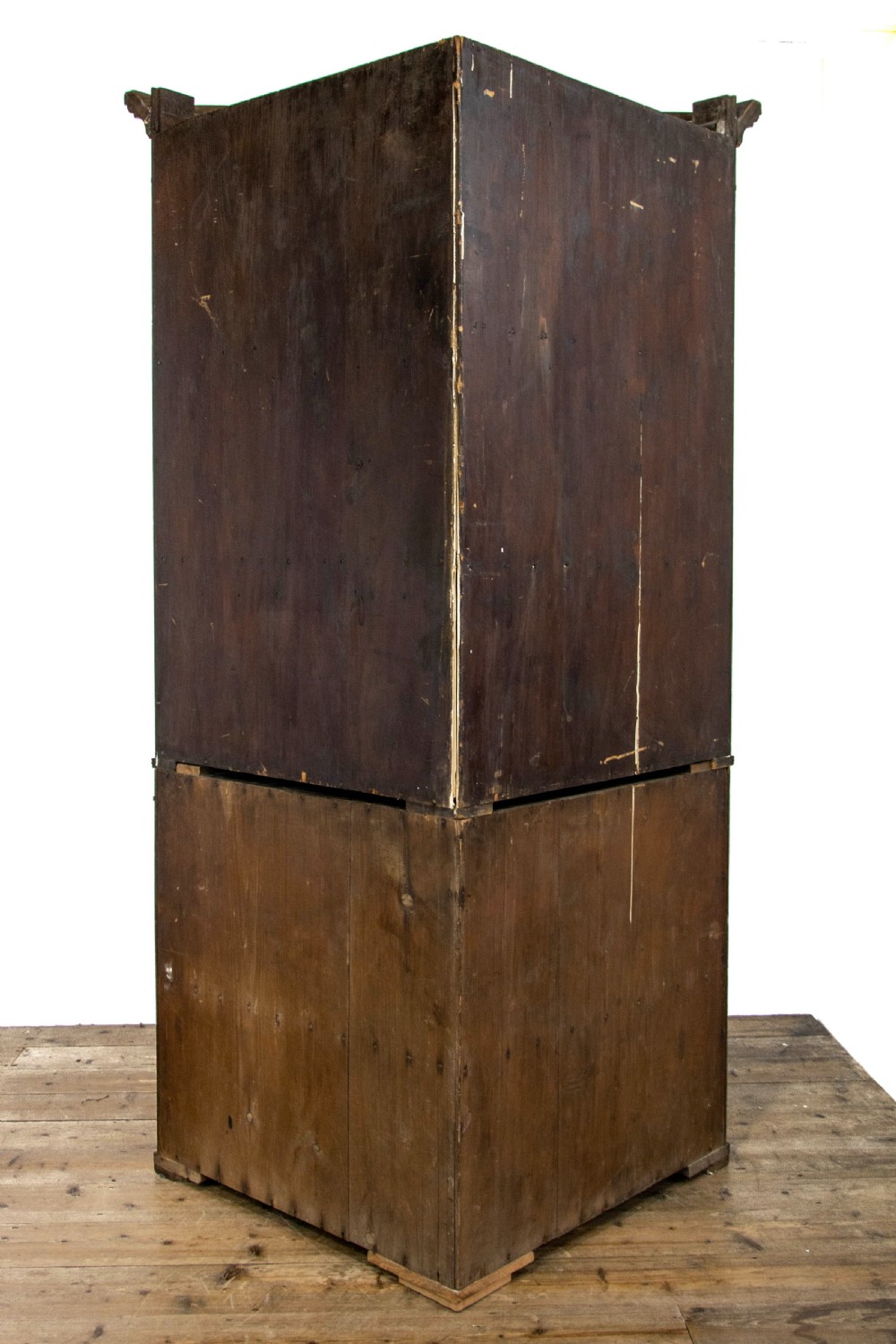 Antique Georgian Oak Corner Cupboard with Glazed Top View XII