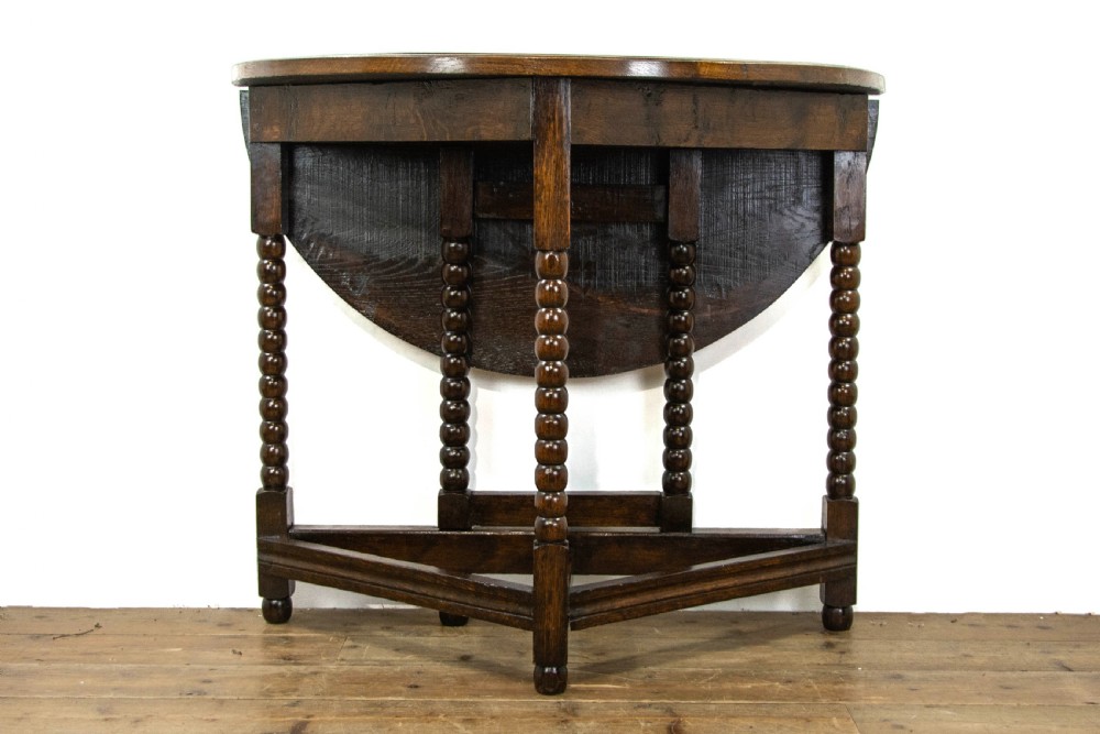 Antique Oak Credence Table View II
