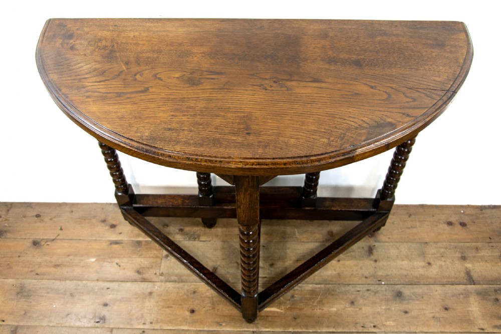Antique Oak Credence Table View IV