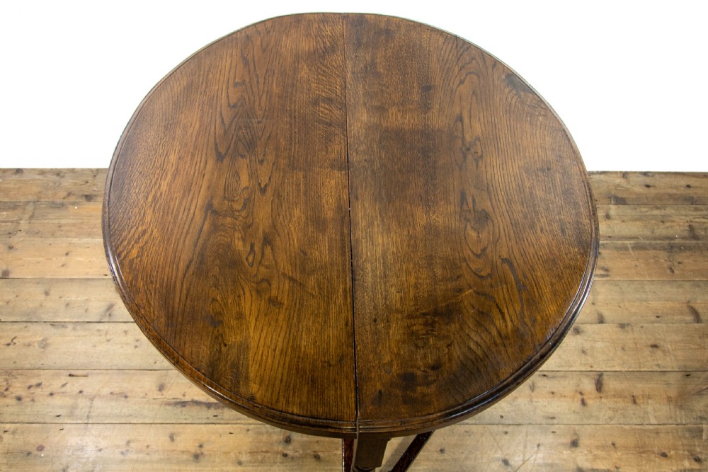 Antique Oak Credence Table View XI