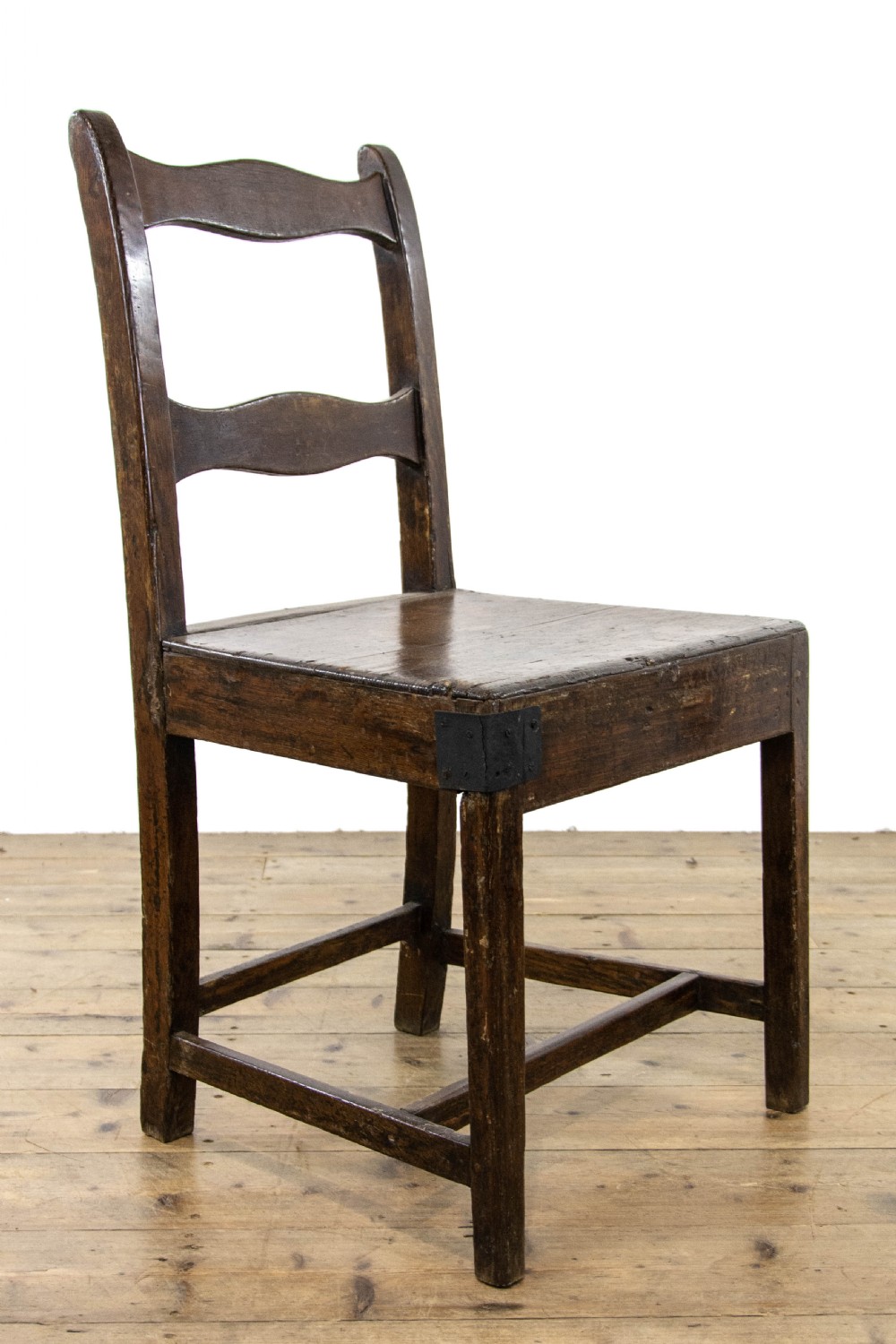 Set of Four Antique Oak Farmhouse Chairs View IV