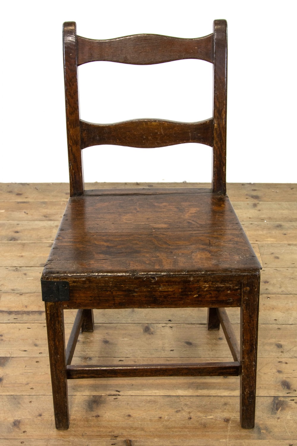 Set of Four Antique Oak Farmhouse Chairs View VI