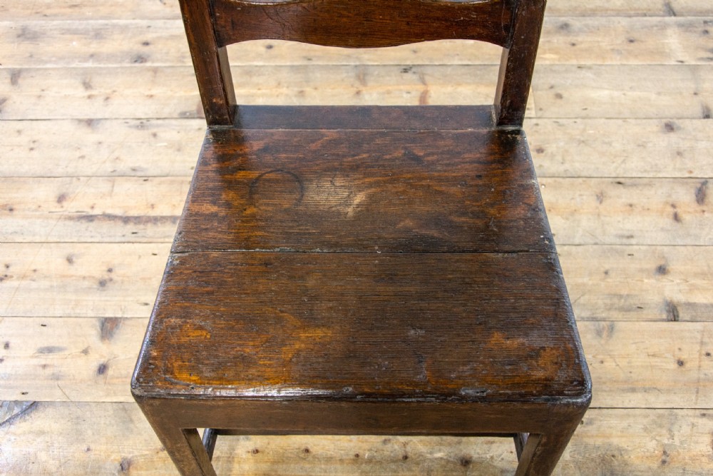 Set of Four Antique Oak Farmhouse Chairs View IX