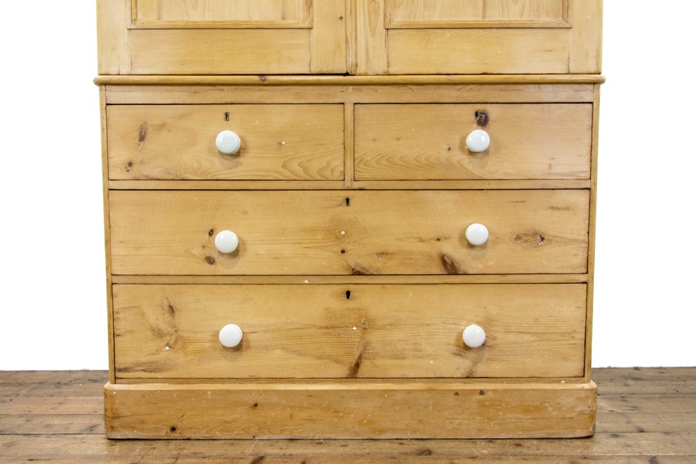 Large Antique Pine Linen Press Cupboard  View II