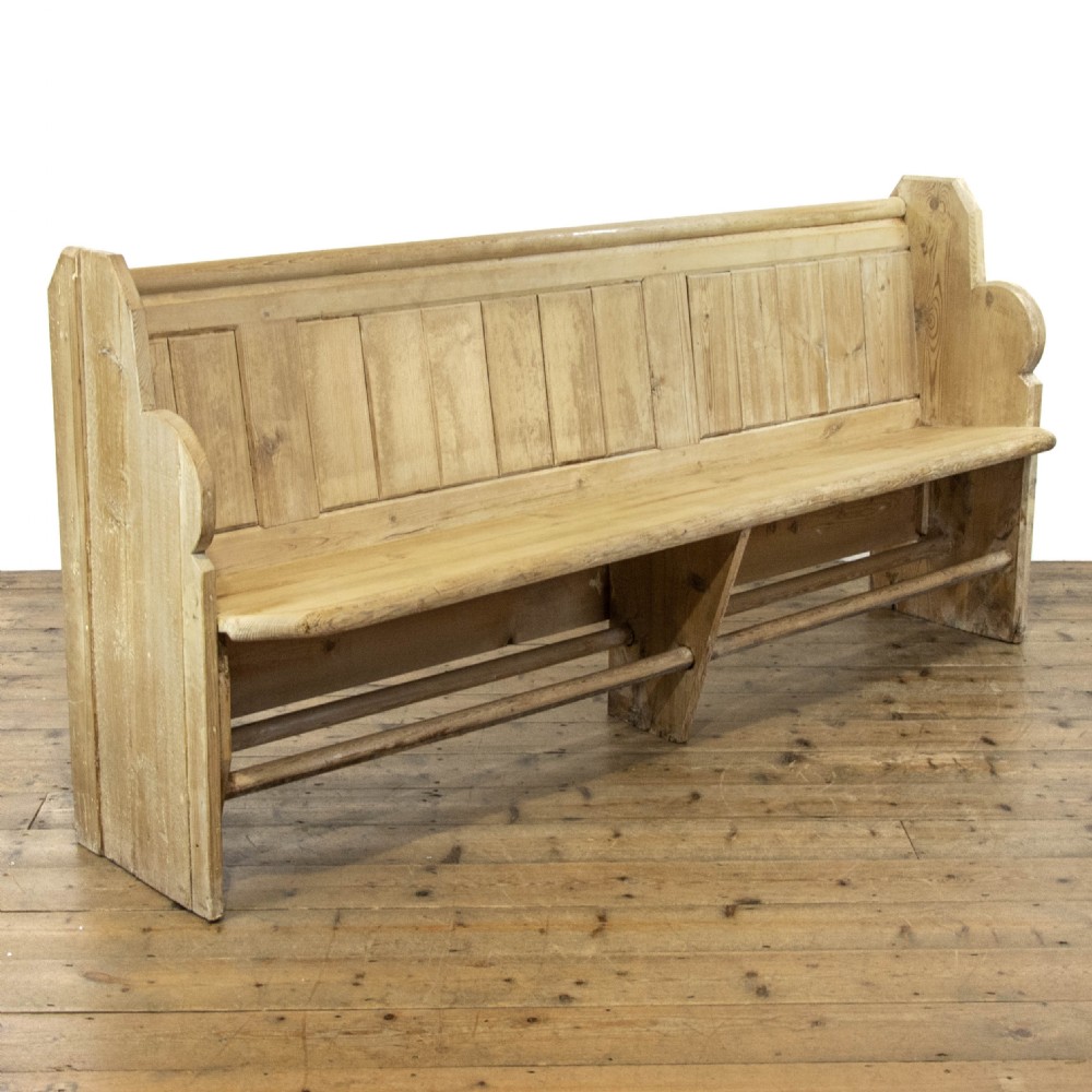 Rustic Antique Pine Pew Bench