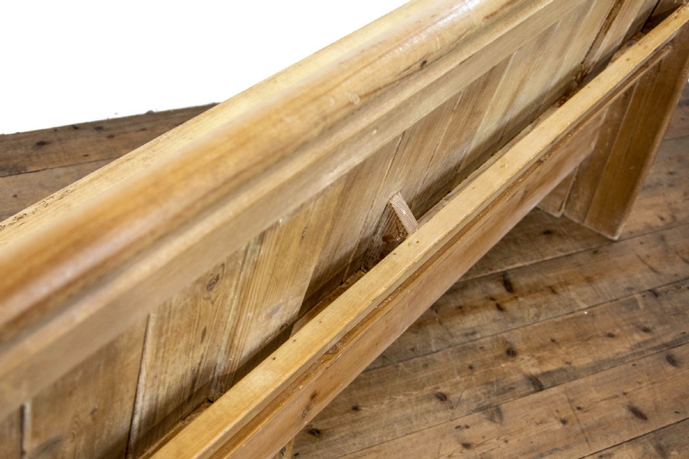 Rustic Antique Pine Pew Bench View VI