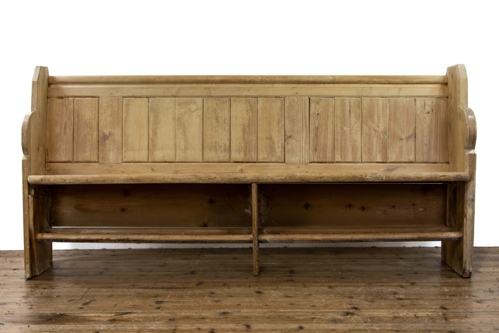 Rustic Antique Pine Pew Bench View VIII