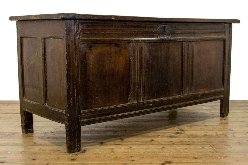 Antique 18th Century Oak Coffer  View II