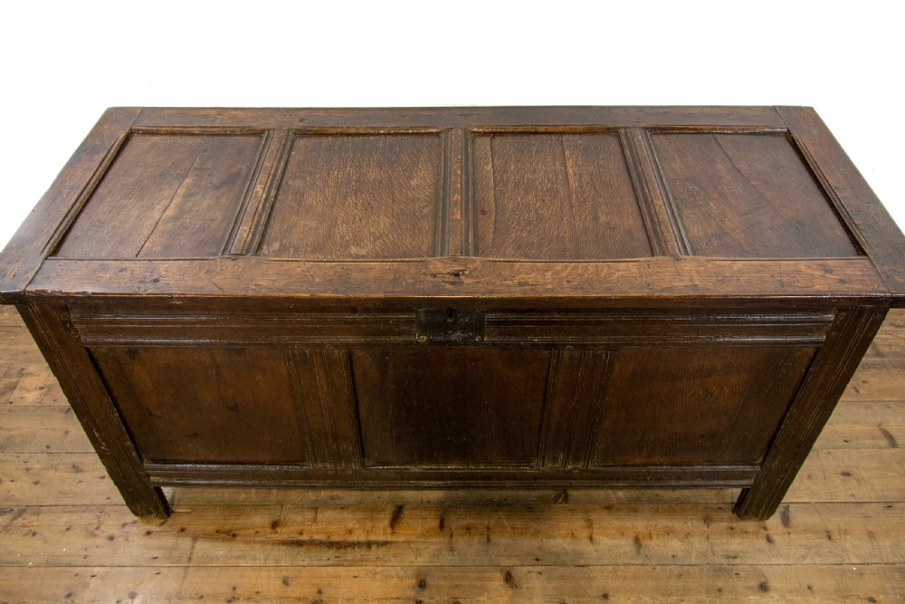 Antique 18th Century Oak Coffer  View V