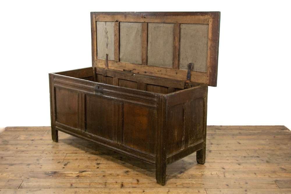 Antique 18th Century Oak Coffer  View VI