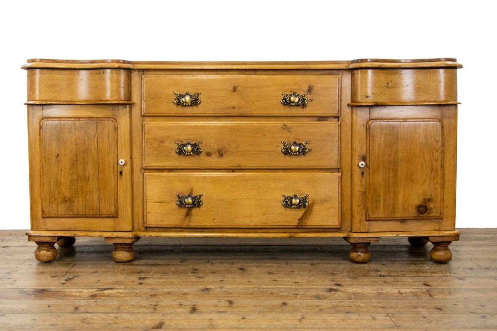 Antique Victorian Pine Dresser Base Sideboard