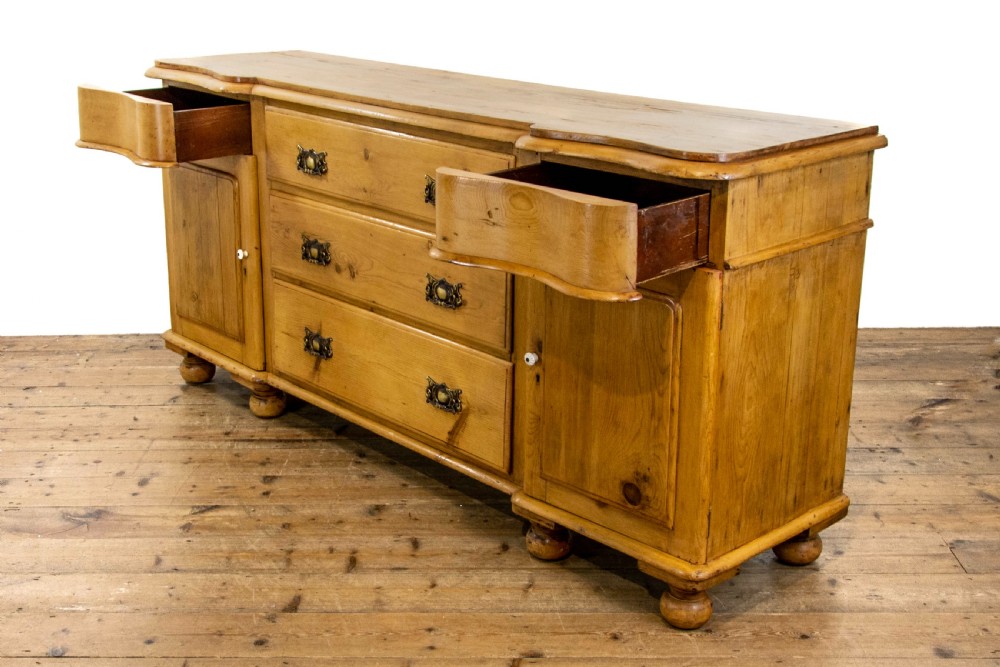 Antique Victorian Pine Dresser Base Sideboard View XI