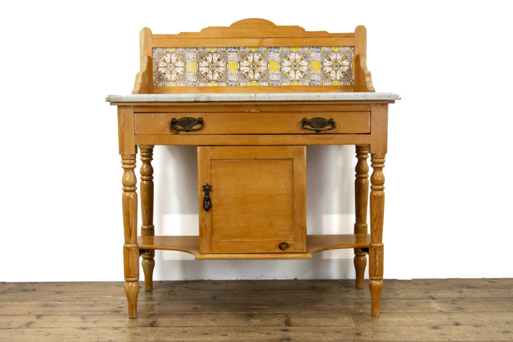 Victorian Pine and Marble Washstand View III
