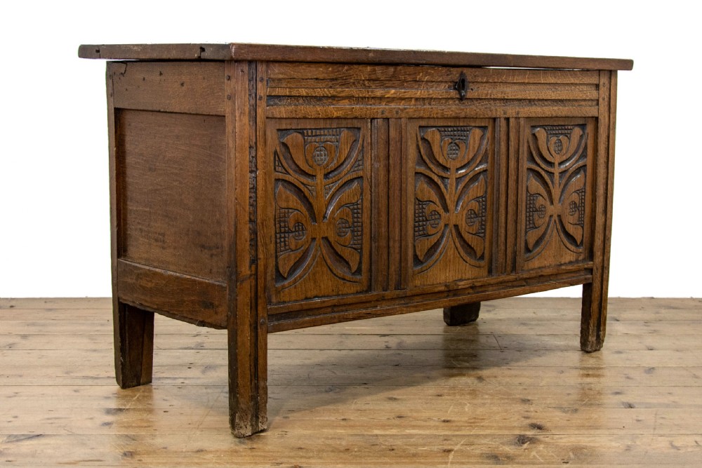 18th Century Antique Oak Coffer View II