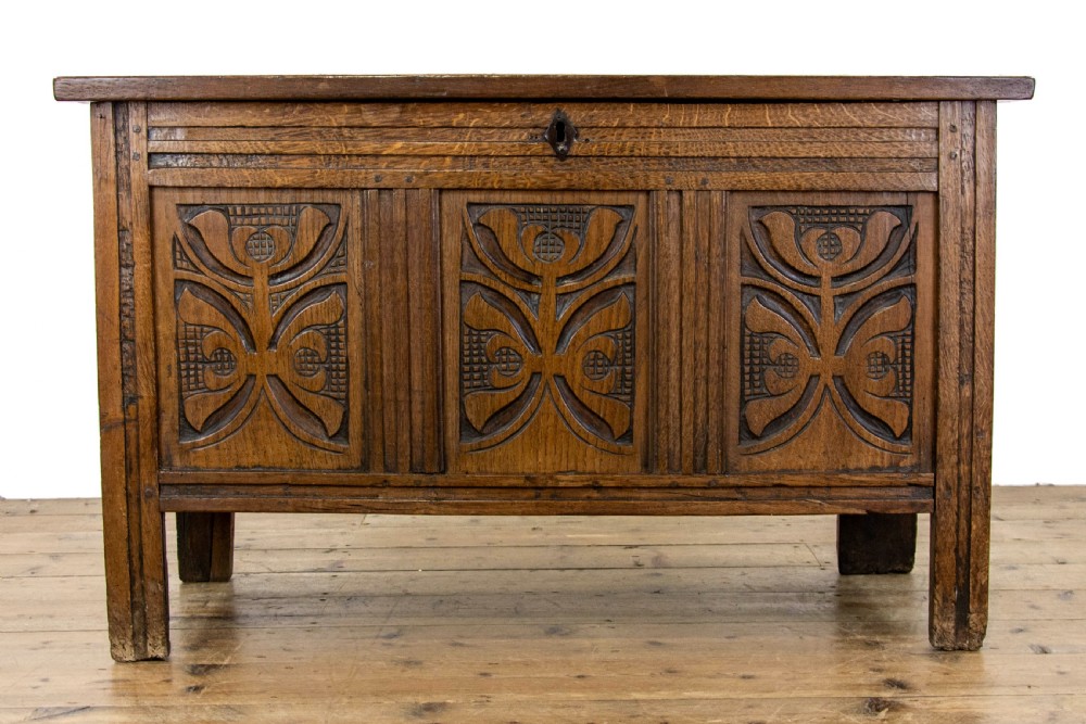 18th Century Antique Oak Coffer View III
