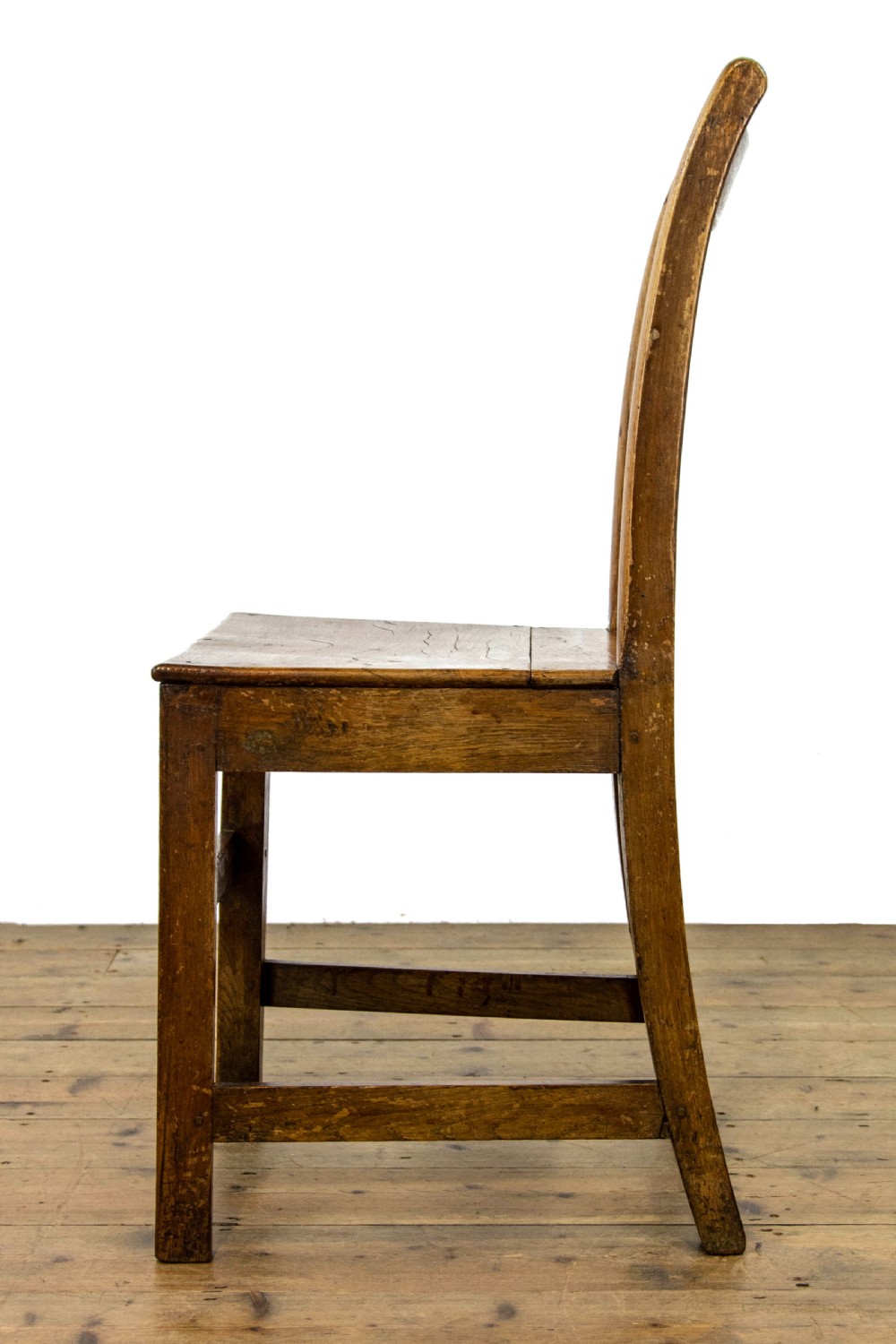Set of Six Similar Antique Oak Farmhouse Chairs View XI