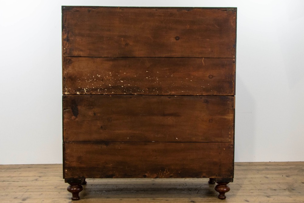 Antique Mahogany Campaign Chest of Drawers View IX