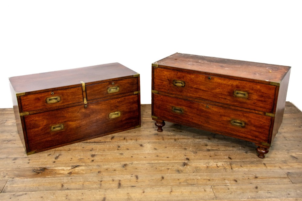 Antique Mahogany Campaign Chest of Drawers View XIII