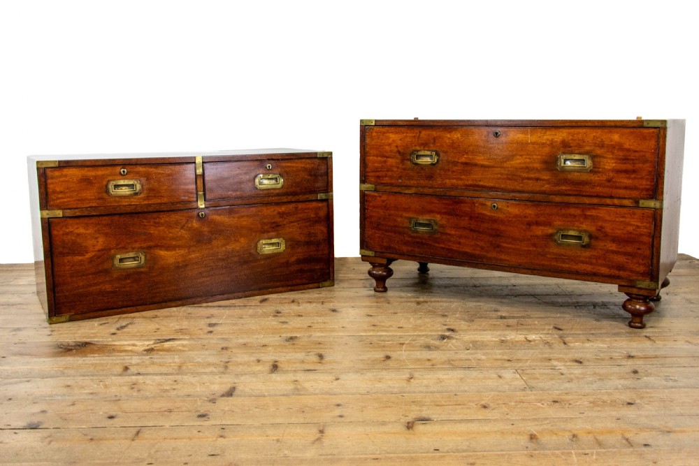 Antique Mahogany Campaign Chest of Drawers View XIV