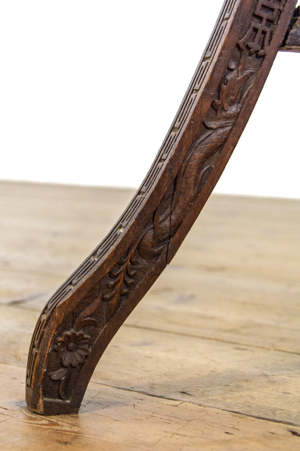 Antique Carved Hardwood Jardiniere Stand View XI