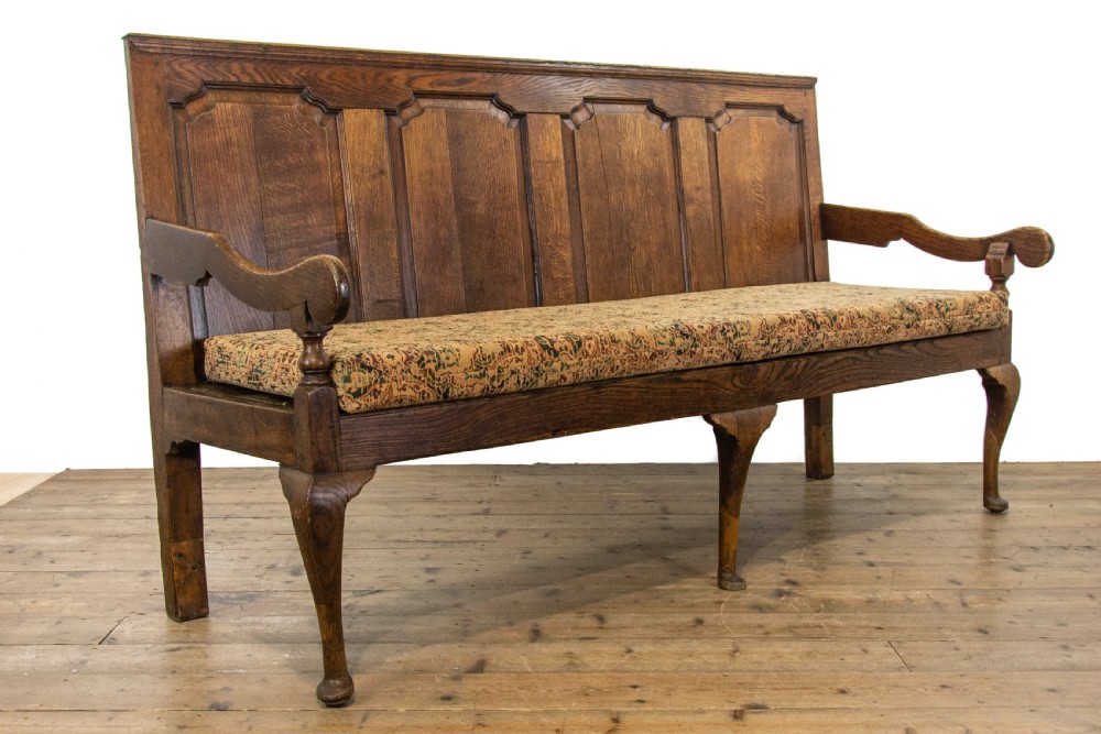 18th Century Antique Oak Settle View II