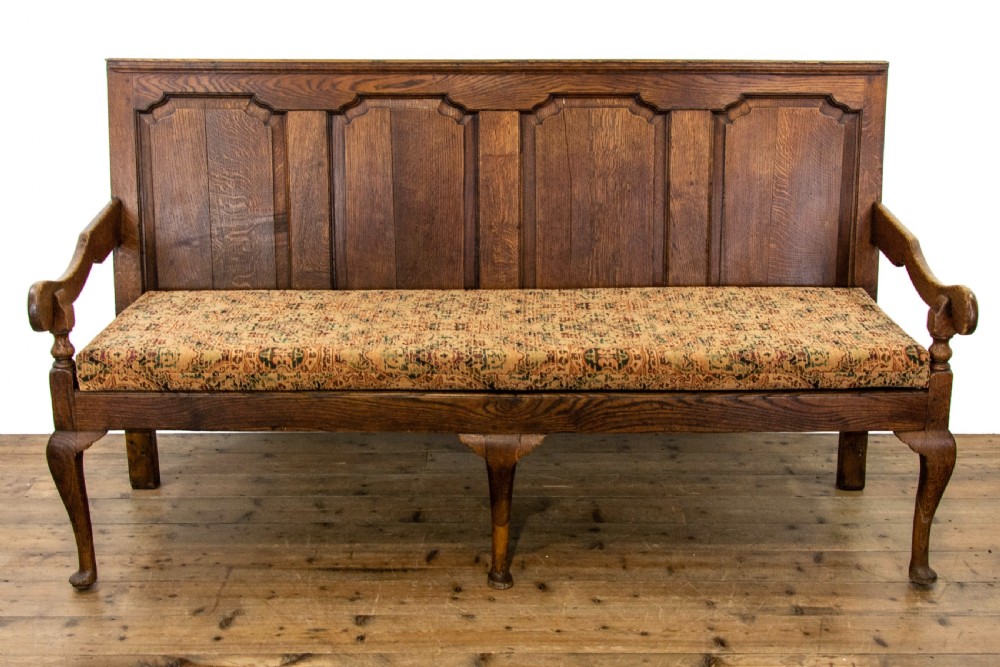 18th Century Antique Oak Settle View IX